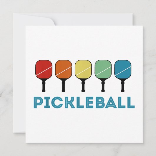 Funny Pickleball Retro  Kaart (Achterkant)