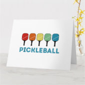 Funny Pickleball Retro Kaart (Gele Bloem)