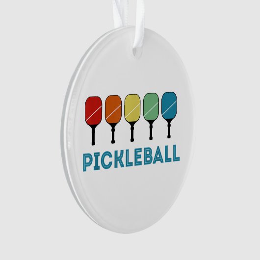 Funny Pickleball Retro  Ornament (voorkant)