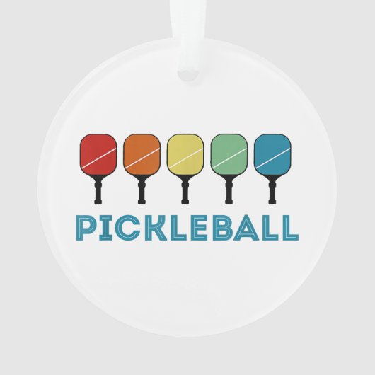Funny Pickleball Retro  Ornament (achterkant)