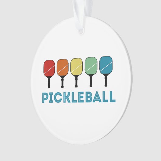 Funny Pickleball Retro  Ornament (voorkant)
