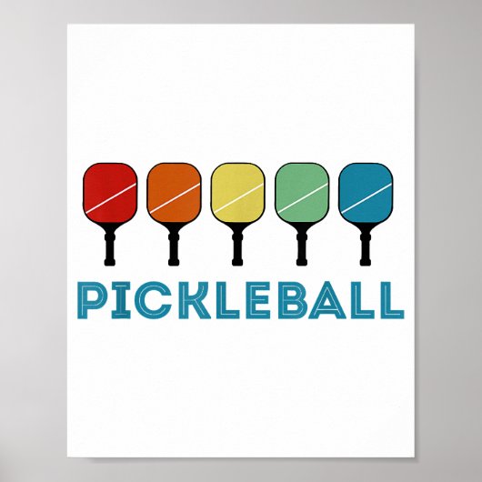 Funny Pickleball Retro  Poster (Voorkant)