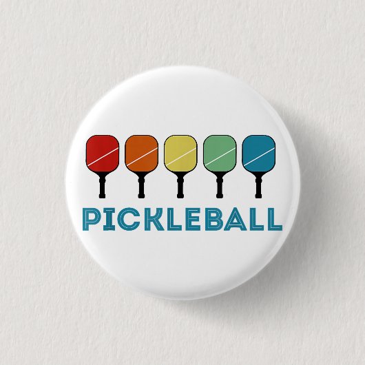 Funny Pickleball Retro  Ronde Button 3,2 Cm (Voorkant)