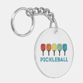 Funny Pickleball Retro  Sleutelhanger (Voorkant Links)