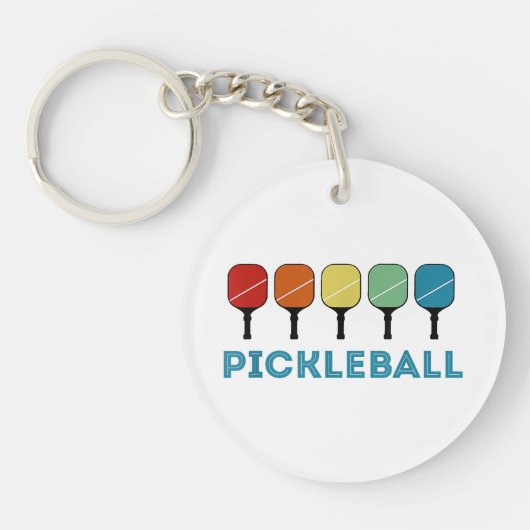 Funny Pickleball Retro  Sleutelhanger (Voorkant)