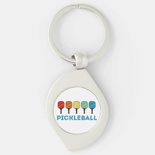Funny Pickleball Retro Sleutelhanger (Voorkant)