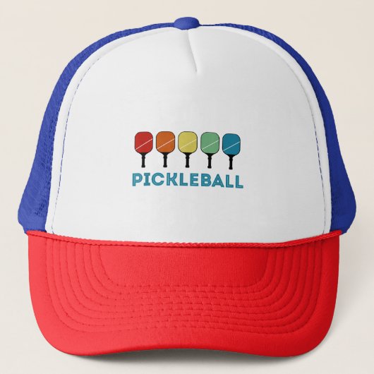 Funny Pickleball Retro  Trucker Pet (Voorkant)