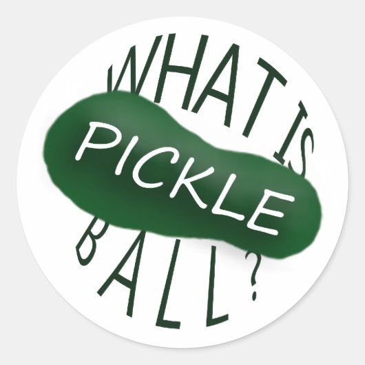 Funny Pickleball Ronde Sticker (Voorkant)