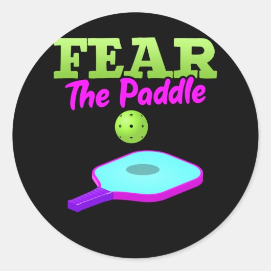 Funny Pickleball Sport Lover Paddle Ronde Sticker (Voorkant)