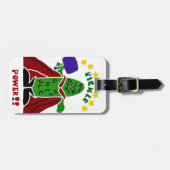 Funny Pickleball Super Hero Pickle Bagagelabel (Voorkant horizontaal)