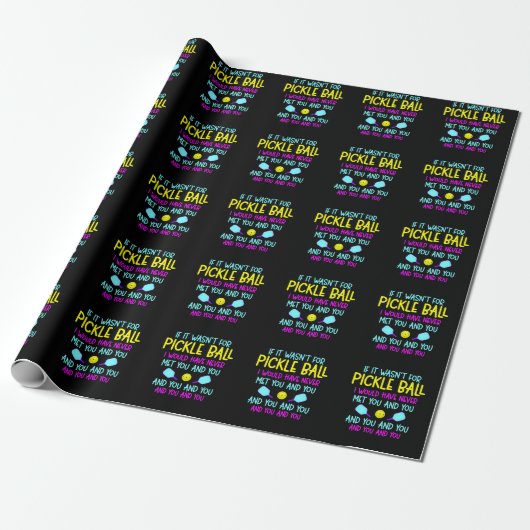 Funny Pickleball Team citeert Pickleball Player Cadeaupapier (Uitgerold)