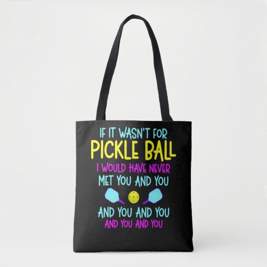 Funny Pickleball Team citeert Pickleball Player Tote Bag (Voorkant)