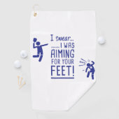 Funny Pickleball Towel: "Opkomen voor je voeten" Golfhanddoek (Insitu)