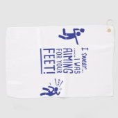 Funny Pickleball Towel: "Opkomen voor je voeten" Golfhanddoek (Horizontaal)