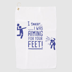 Funny Pickleball Towel: "Opkomen voor je voeten" Golfhanddoek