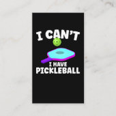 Funny Pickleball Training Joke Pickleball Player Visitekaartje (Voorkant)