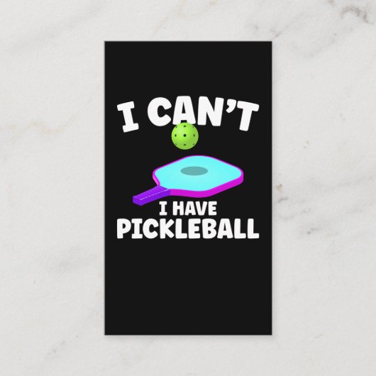 Funny Pickleball Training Joke Pickleball Player Visitekaartje (Voorkant)