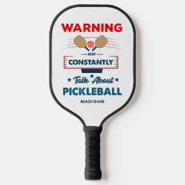 Funny Pickleball Typografie Persoonlijke naam Paddle