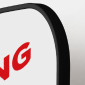 Funny Pickleball Typografie Persoonlijke naam Paddle (Links Detail)