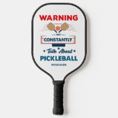 Funny Pickleball Typografie Persoonlijke naam Pickleball Paddle (Achterkant)