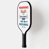 Funny Pickleball Typografie Persoonlijke naam Pickleball Paddle (Links)