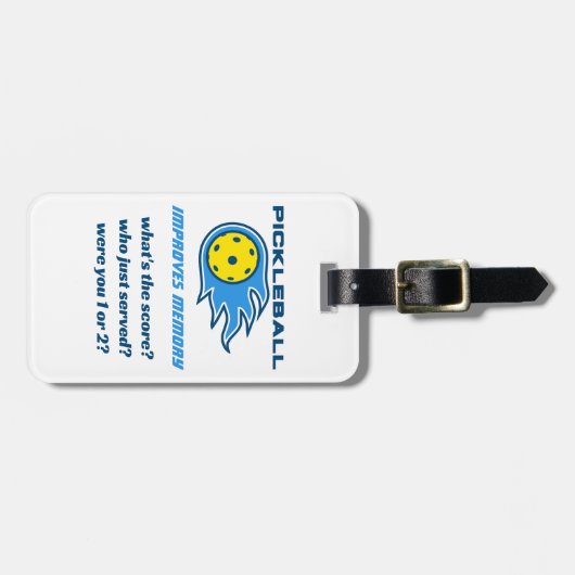 Funny Pickleball verbetert het Label Memory Sports Bagagelabel (Voorkant horizontaal)