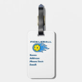 Funny Pickleball verbetert het Label Memory Sports Bagagelabel (Achterkant verticaal)