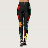 Funny Pickleball Vibes Retro Flowers Art Leggings (Achterkant)
