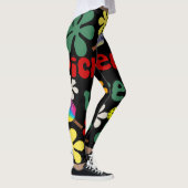Funny Pickleball Vibes Retro Flowers Art Leggings (Rechts)
