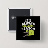 Funny Pickleball Vierkante Button 5,1 Cm (Voorkant /achterkant)