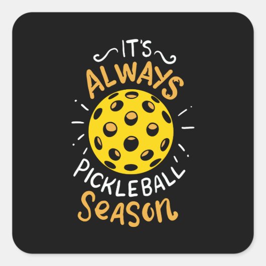 Funny Pickleball Vierkante Sticker (Voorkant)