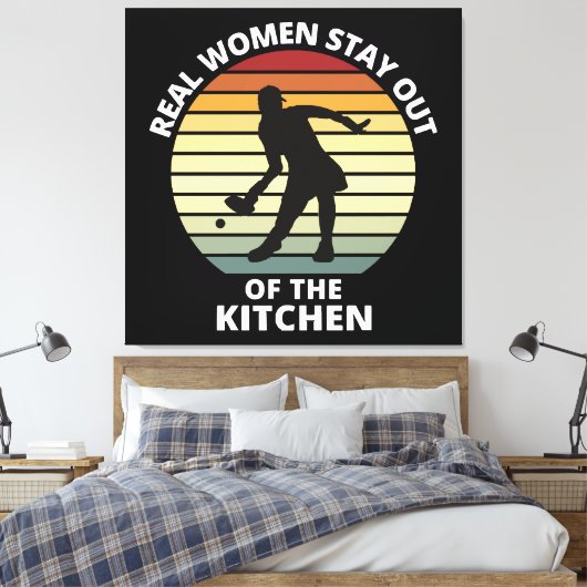  Funny Pickleball Vrouwen Canvas Afdruk (Insitu (Slaapkamer))