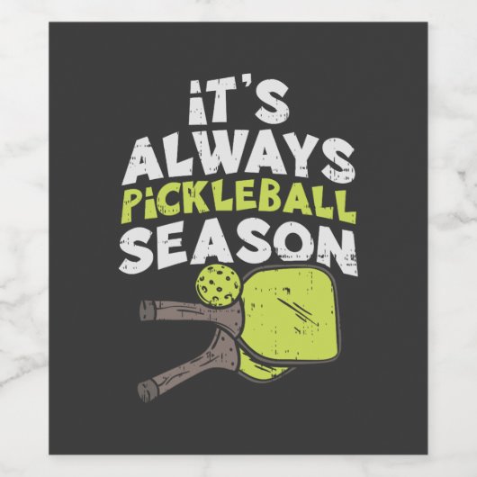 Funny Pickleball Wijn Etiket (Enkel label)