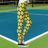 Funny Pickleball Yellow Ball en Black Sports Leggings
