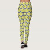 Funny Pickleball Yellow Ball en Blue Sports Leggings (Achterkant)