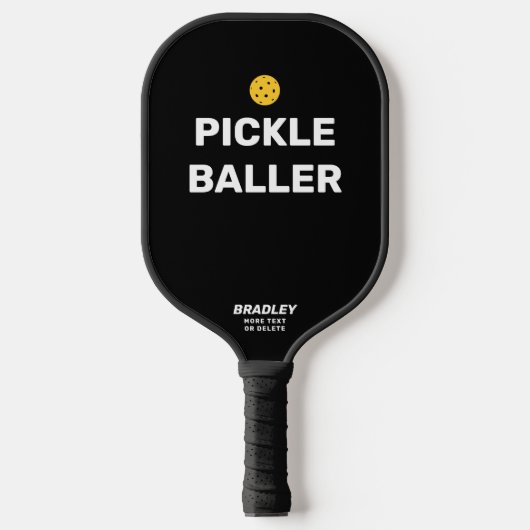 Funny Pickleballer - aangepaste tekstnaam Pickleball Paddle (Voorkant)