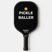 Funny Pickleballer - aangepaste tekstnaam Pickleball Paddle (Achterkant)