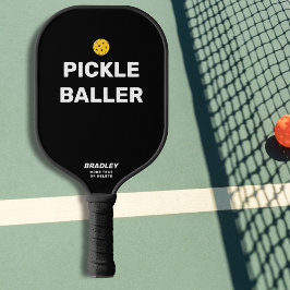 Funny Pickleballer - aangepaste tekstnaam Pickleball Paddle