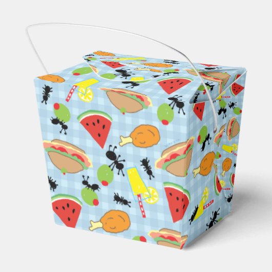 Funny Picnic Food Pattern Bedankdoosjes (Achterkant)