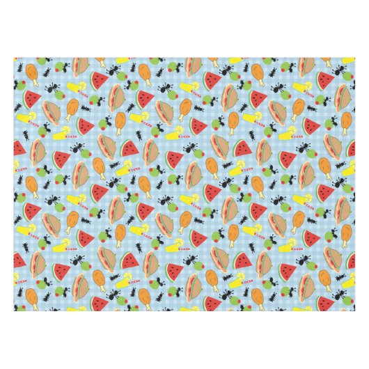 Funny Picnic Food Pattern Tafelkleed (Voorkant (Horizontaal))