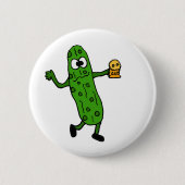 Funny Picsed Pickle Ronde Button 5,7 Cm (Voorkant)