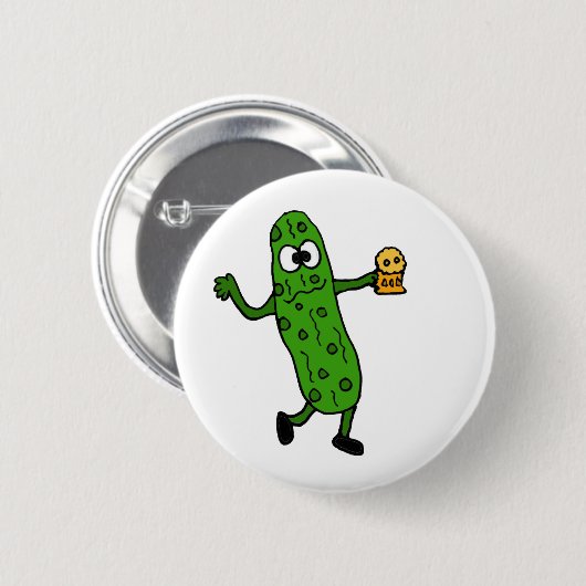 Funny Picsed Pickle Ronde Button 5,7 Cm (Voorkant /achterkant)