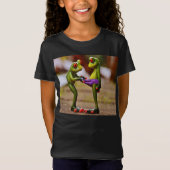 Funny picture of a frog looking down underwear t-shirt (Voorkant)
