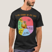 Funny Pie Chart of Life Pineapple Conure Parrot T-shirt (Voorkant)