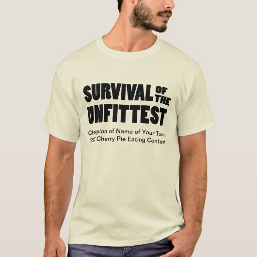 Funny Pie Eating Contest Winner's Survival T-shirt (Voorkant)