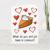 Funny Pie Lover hoort Happy Valentijn-dag Kaart (Voorkant)