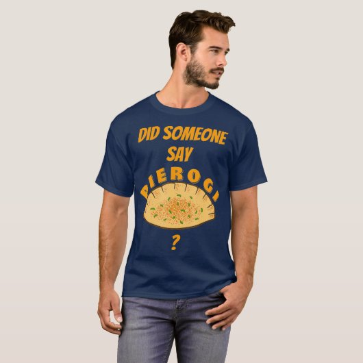 Funny Pierogi Pools voedsel T-shirt (Voorkant volledig)