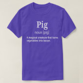 Funny Pig and Bacon Definition Hilarious Sarcastic T-shirt (Design voorkant)
