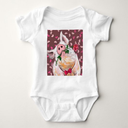 Funny Pig Baby Bodysuit (Voorkant)
