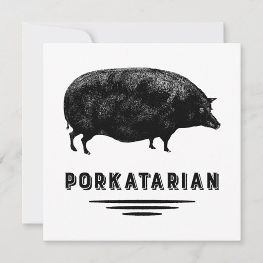 Funny  Pig Bacon Lover Humor Kaart (Voorkant)